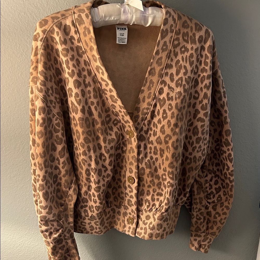 PINK Victoria's Secret Cheetah Cardigan